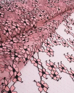 Купить Ткань плетеное оттенок черно-розовый Кружево двухцветное арт. КПКП-50-3-20753.003 оптом в Набережных Челнах