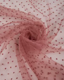 Купить Ткань органза, кристаллон розового цвета из Китая Органза "Мушка" арт. ОР-13-4-20673.004 оптом в Череповце