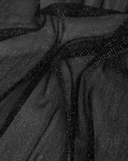Купить Ткань Люрекс черного цвета из нейлона Сетка-трикотаж металлик арт. СД-90-1-20654.001 оптом в Набережных Челнах