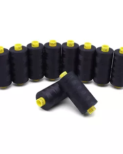 Нить Mara 120/1000м, 100% полиэстер, Gutermann 700207 (387 чернильно-черный) арт. АРС-42138-1-АРС0001031820
