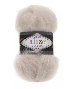 Пряжа ALIZE 'Mohair classic new' 100гр. 200м (25%мохер, 24%шерсть, 51%акрил) (67 молочно-бежевый) арт. АРС-44809-1-АРС0001086117