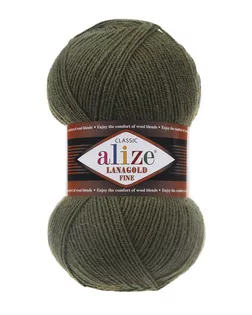 Пряжа ALIZE 'Lanagold fine' 100 гр. 390м (49%шерсть, 51% акрил) (29 хаки) арт. АРС-43713-1-АРС0001090724