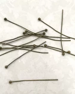 25607 Пины 35мм с шариком, уп.14шт, цв.бронза арт. АРС-63610-1-АРС0001136232