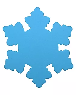 25-3 Заготовка из фоамирана 'Снежинка', 7х7 см, 10шт (голубой) арт. АРС-46306-1-АРС0001140712