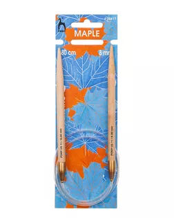 30417 Спицы вязальные круговые 8,00мм*80см, клен PONY арт. АРС-34103-1-АРС0001200326