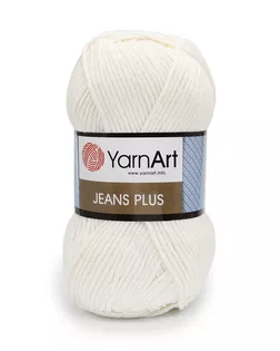 Пряжа YarnArt 'Jeans Plus' 100гр 160м (55% хлопок, 45% полиакрил) (01 белый) арт. АРС-46966-1-АРС0001210484