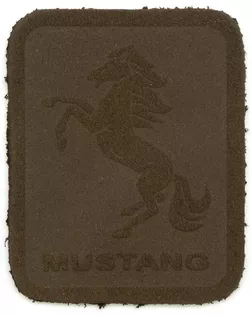 5004 Термоаппликация из замши Mustang 3,5*4,37см, 100% кожа (42 темно-коричневый) арт. АРС-47166-1-АРС0001221863