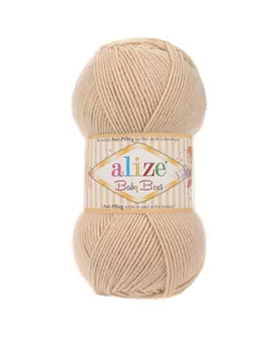 Пряжа Alize 'Baby Best' 100г 240м (10% бамбук, 90% акрил) с эффектом АНТИПИЛЛИНГ (310 шампань) арт. АРС-47365-1-АРС0001226692