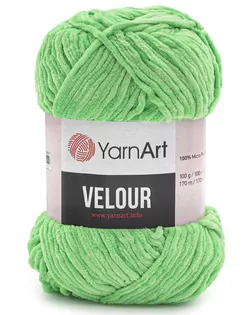 Пряжа YarnArt 'Velour' 100г 170м (100% микрополиэстер) (861 светло-зеленый) арт. АРС-45171-1-АРС0001233734