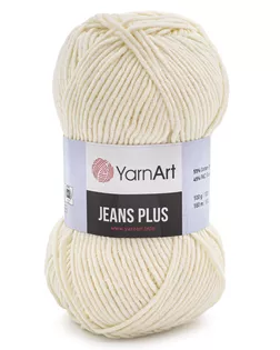 Пряжа YarnArt 'Jeans Plus' 100гр 160м (55% хлопок, 45% полиакрил) (03 молочный) арт. АРС-47781-1-АРС0001233780
