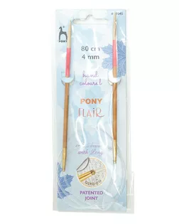 68045 Спицы вязальные круговые Flair 4,0 мм*80 см, клен, PONY арт. АРС-39034-1-АРС0001237017