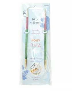 68046 Спицы вязальные круговые Flair 4,5 мм*80 см, клен, PONY арт. АРС-39035-1-АРС0001237018