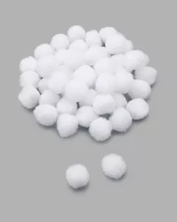 Помпоны декоративные 15мм, 50шт/упак, Astra&Craft (PA-001 белый) арт. АРС-61293-1-АРС0001239645