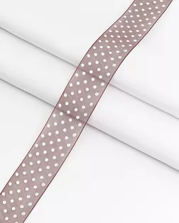 Лента органза 'Горошек' 2,5см*44,7м+1м (2504 коричневый) арт. АРС-63419-1-АРС0001239962 Лента органза 'Горошек' 2,5см*44,7м+1м (2504 коричневый) арт. АРС-63419-1-АРС0001239962