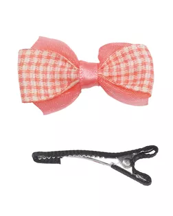 29354 Набор Б-003 мини бантик+заколка 36мм/35мм (розовый/чёрный) арт. АРС-48484-1-АРС0001247570