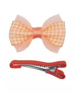 29354 Набор Б-003 мини бантик+заколка 36мм/35мм (персик/красный) арт. АРС-48486-1-АРС0001247572