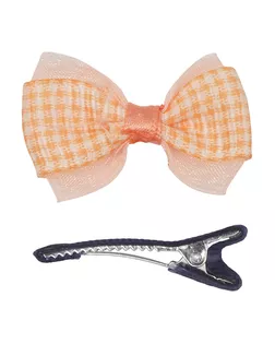 29354 Набор Б-003 мини бантик+заколка 36мм/35мм (персик/синий) арт. АРС-48487-1-АРС0001247573