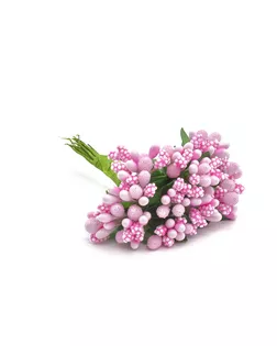AR554 Букетик декоративных цветов, 2см (12шт/упак) (розовый) арт. АРС-39344-1-АРС0001247630