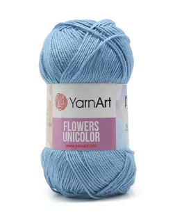 Пряжа YarnArt 'Flowers Unicolor' 50гр 200м (55% хлопок, 45% полиакрил) (742 голубой) арт. АРС-44281-1-АРС0001249308