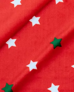 29493 Мех коротковорсовый 1,5мм с принтом звезды, 47*47см (+/-2см), 100% п/э (красный/белый/зеленый) арт. АРС-48831-1-АРС0001254592