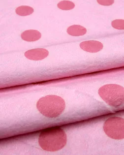 29495 Мех коротковорсовый 3мм с принтом горох, 47*47см (+/-2см), 100% п/э (светло-розовый/розовый) арт. АРС-48835-1-АРС0001254597