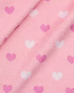 29497 Мех коротковорсовый 3мм с принтом сердечки, 47*47см (+/-2см), 100% п/э (светло-розовый/белый/розовый) арт. АРС-48839-1-АРС0001254601