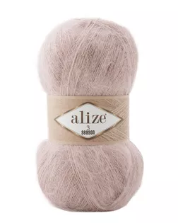 Пряжа ALIZE '3 SEASON' 100г 500м (25% мохер, 24% шерсть, 51% акрил) (67 молочно-бежевый) арт. АРС-49825-1-АРС0001278949