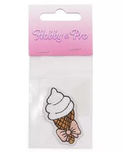 Термоаппликация 'Мороженое сахарная трубочка', 5*2.7см, Hobby&Pro арт. АРС-55964-1-АРС0001281052