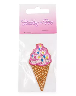 Термоаппликация 'Мороженое рожок 2', 3*5.8см, Hobby&Pro арт. АРС-55966-1-АРС0001281054