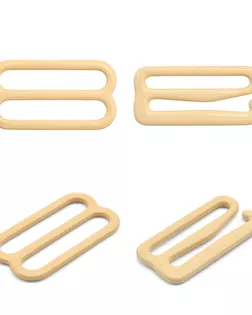 Крючки и регуляторы для бретелей бюстгальтера 20 мм, металл/эмаль, 18 шт/упак, цвет телесный арт. АРС-57802-1-АРС0001288592