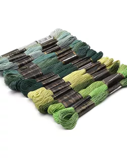 Набор мулине 'Приглушенно-зеленый', 18 шт по 8м, Bestex арт. АРС-57162-1-АРС0001288946 Набор мулине 'Приглушенно-зеленый', 18 шт по 8м, Bestex арт. АРС-57162-1-АРС0001288946