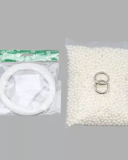 Набор для плетения сумки из бусин 8 мм молочный жемчуг, Astra&Craft арт. АРС-59064-1-АРС0001293838