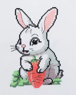 266 Набор для вышивания Hobby & Pro Kids 'Зайка с морковкой' 19*18см арт. АРС-59121-1-АРС0001293884