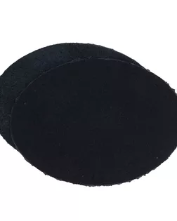 59114 Заплатки пришивные из замши, овал 6*8,2см с перфорацией, 2шт/упак, 100% кожа (20 черный) арт. АРС-58992-1-АРС0001294481