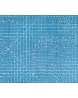 MTW005-2 Коврик (мат) для резки раскройный, 3-слойный, 22*30см A4, цв.синий арт. АРС-61597-1-АРС0001297946