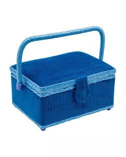 SEB002_PP Tray Шкатулка средняя, декоративная, цв.10 синий, вельвет 24,5*18*13см арт. АРС-62054-1-АРС0001300210