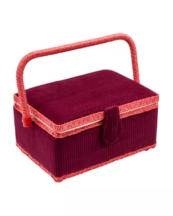 SEB005_PP Tray Шкатулка средняя, декоративная, цв.21 бордовый, вельвет 24,5*18*13см арт. АРС-62057-1-АРС0001300213
