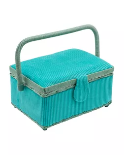 SEB006_PP Tray Шкатулка средняя, декоративная, цв.42 бирюзовый, вельвет 24,5*18*13см арт. АРС-62058-1-АРС0001300214