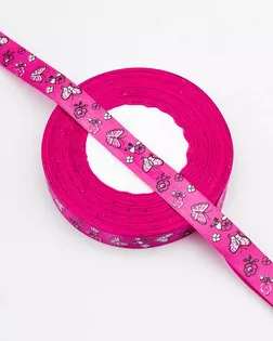 4001 Лента с принтом 'Бабочки' 2см*45,72м (розовый) арт. АРС-62878-1-АРС0001302135