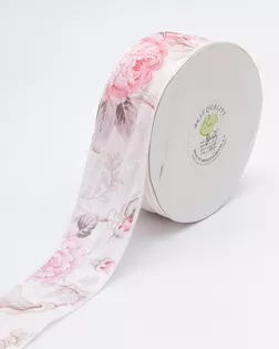 318 Лента 'Розочка' 4см*22,86м (розовый) арт. АРС-62880-1-АРС0001302303