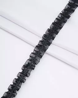 Тесьма рюш декоративная 2,5смх18,29м (черный) арт. АРС-63885-1-АРС0001302352 Тесьма рюш декоративная 2,5смх18,29м (черный) арт. АРС-63885-1-АРС0001302352