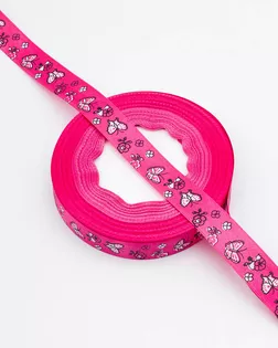 4001 Лента с принтом 'Бабочки' 2см*45,72м (цикломен) арт. АРС-62889-1-АРС0001302742