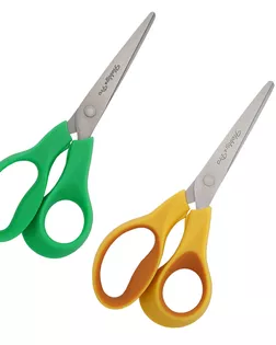 Набор школьных ножниц, 14см, зеленый-оранжевый, Hobby&Pro арт. АРС-62177-1-АРС0001303294