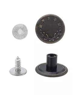 81206 Пуговицы джинсовые 17мм 'Лавровый венок' материал верха латунь, т.латунь, упак(6шт), PONY арт. АРС-64016-1-АРС0001304024