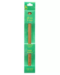 67001 Спицы вязальные носочные BAMBOO, 2,00мм*20см, 5шт, бамбук, PONY арт. АРС-64057-1-АРС0001306750