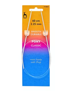 48602 Спицы вязальные круговые Classic 2,25мм*60см, алюмиий PONY арт. АРС-64063-1-АРС0001306977