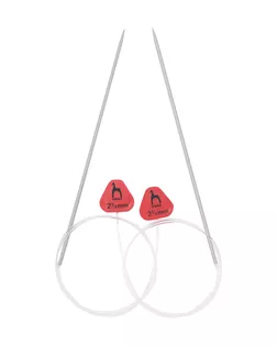 65602 Спицы вязальные гибкие с фиксатором Classic flexible 2,25мм*60см, алюмиий PONY арт. АРС-64079-1-АРС0001307005