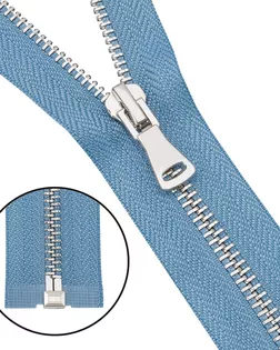 6535-0208 Молния металлическая Т5 1 замок 60см, никель (231 серо-голубой) арт. АРС-64400-1-АРС0001307514 6535-0208 Молния металлическая Т5 1 замок 60см, никель (231 серо-голубой) арт. АРС-64400-1-АРС0001307514
