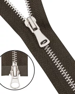 6535-0312 Молния металлическая Т5 2 замка 75см, никель (078 хаки) арт. АРС-64429-1-АРС0001307543