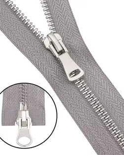 6535-0309 Молния металлическая Т5 2 замка 60см, никель (340 св.серый) арт. АРС-64334-1-АРС0001307589 6535-0309 Молния металлическая Т5 2 замка 60см, никель (340 св.серый) арт. АРС-64334-1-АРС0001307589